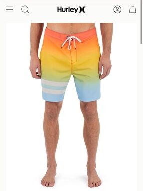 Hurley PHANTOM ECO BLOCK PARTY 18" board shorts